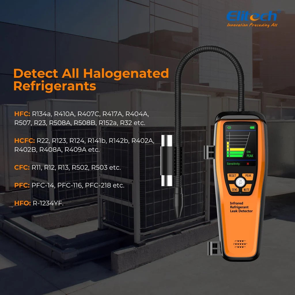Elitech ILD-200 Infrared Refrigerant HVAC Leak Detector Sensitivity up ato 0.14oz/yr for Air Conditioner and Automotive Repair
