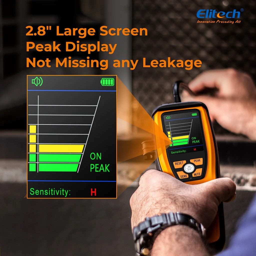 Elitech ILD-200 Infrared Refrigerant HVAC Leak Detector Sensitivity up ato 0.14oz/yr for Air Conditioner and Automotive Repair