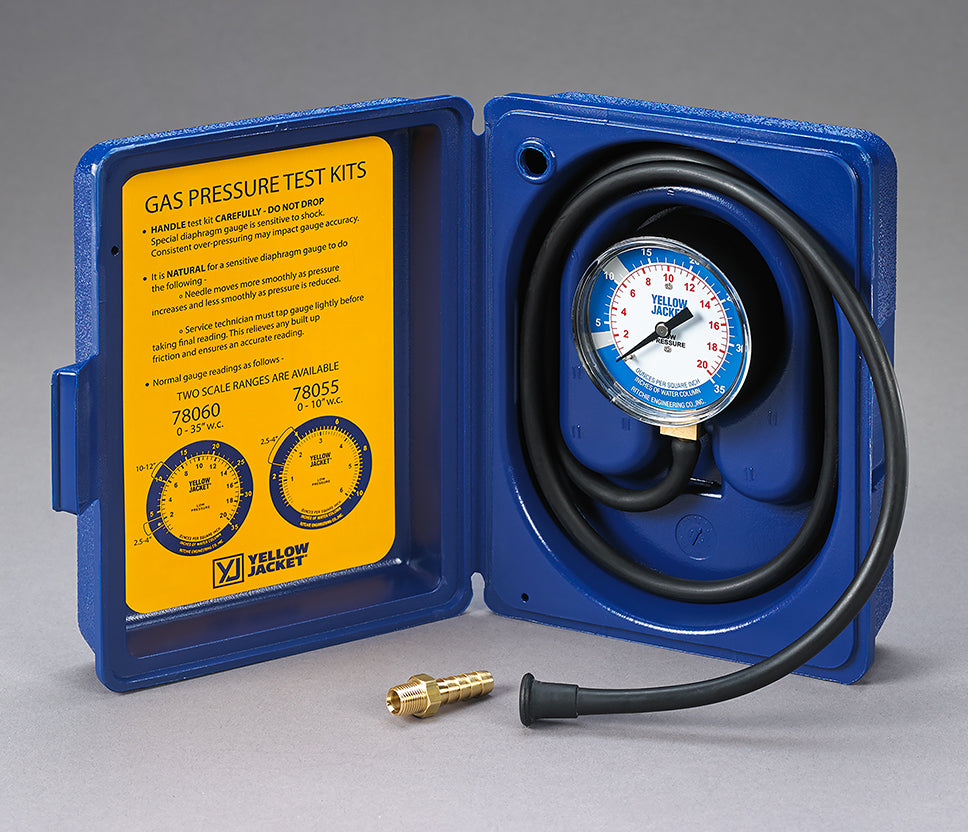 Yellow Jacket 78055 Gas Pressure Test Kit for 0 - 10" W.C.