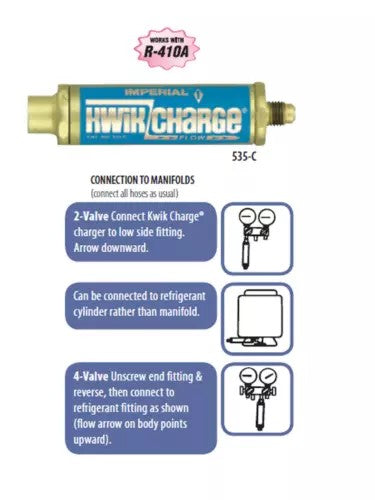 Imperial 535-C Kwik Charge Liquid Low Side Charger M x F-1/4"