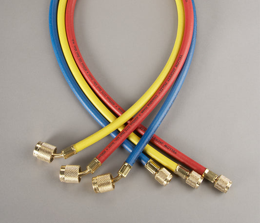 Yellow Jacket 22986 PLUS II 1/4" SealRight Low Loss Anti Blowback Hose Set 72" - 3 Pack RYB