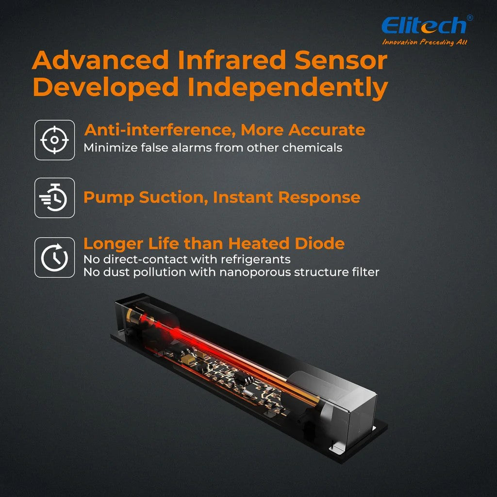 Elitech ILD-200 Infrared Refrigerant HVAC Leak Detector Sensitivity up ato 0.14oz/yr for Air Conditioner and Automotive Repair