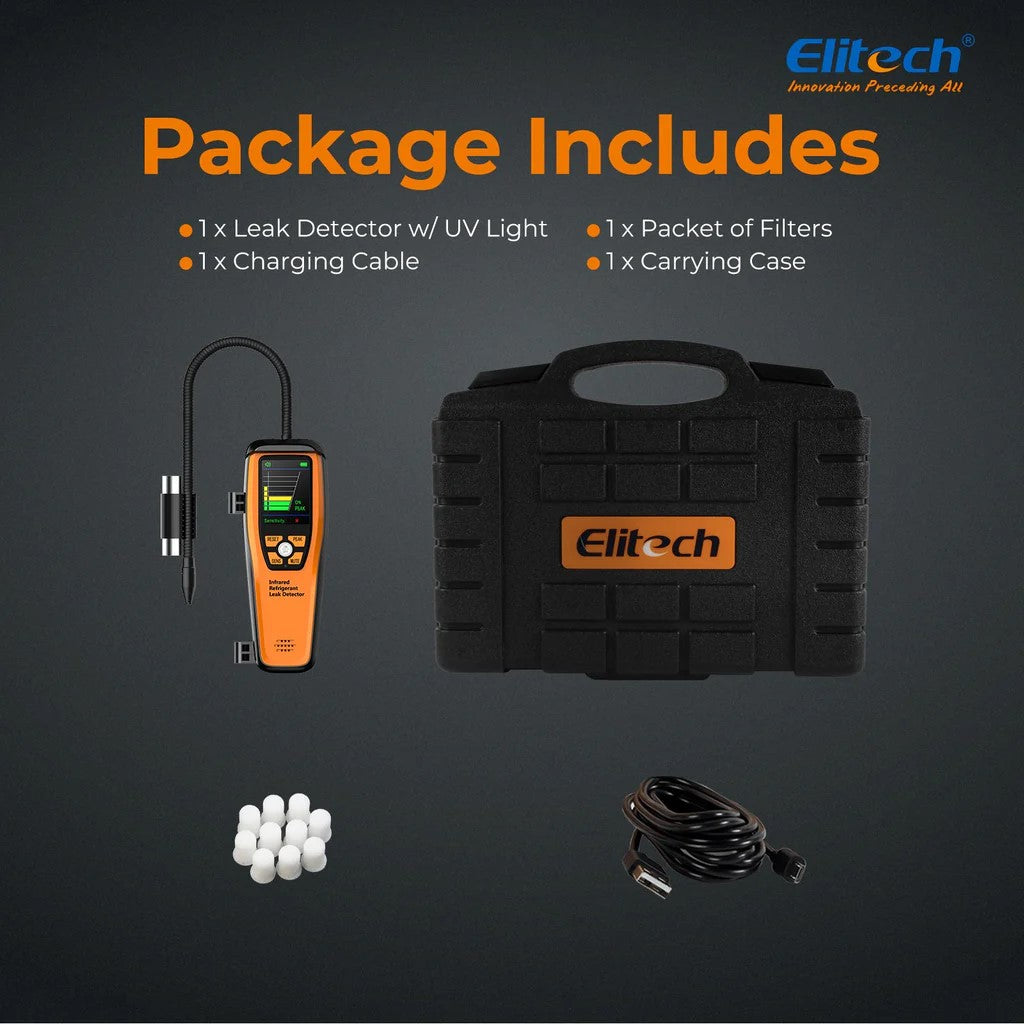 Elitech ILD-200 Infrared Refrigerant HVAC Leak Detector Sensitivity up ato 0.14oz/yr for Air Conditioner and Automotive Repair